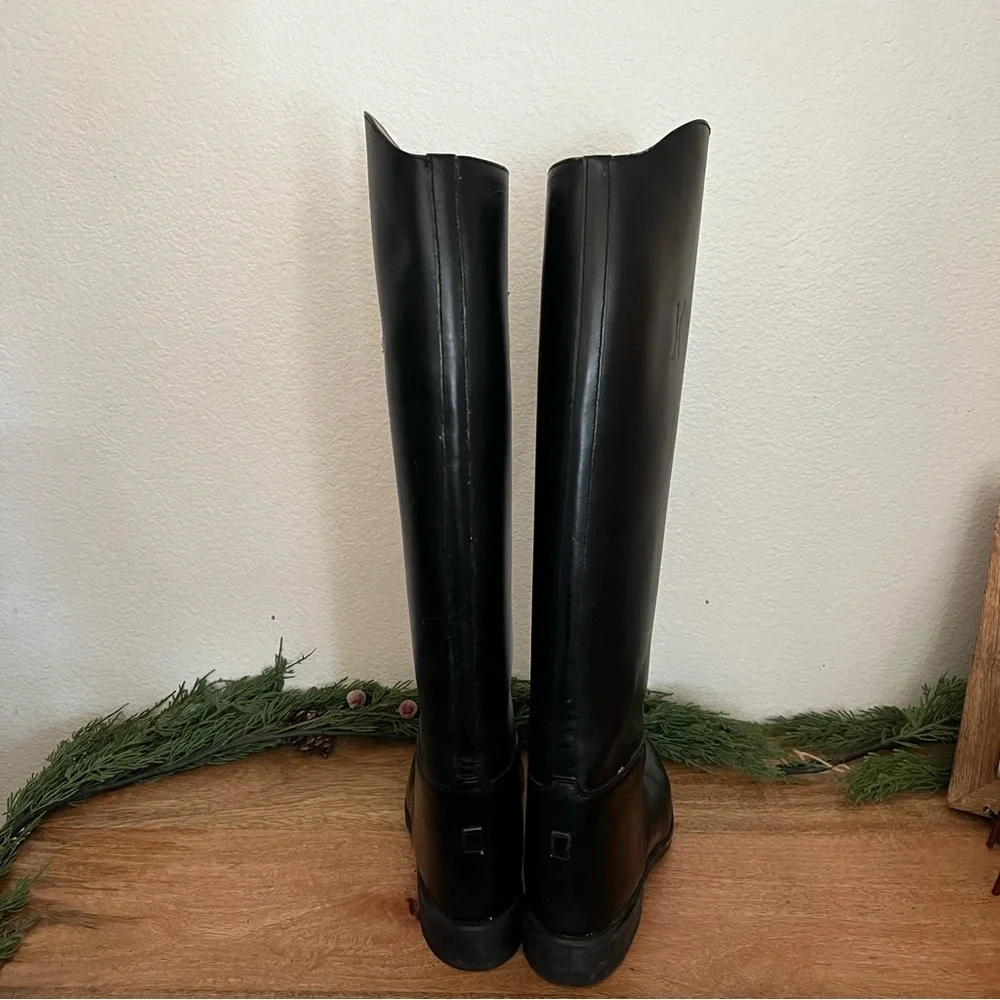 EFFINGHAM Bond Co. Size 8 100L Black Leather Equestrian Riding Boots USA MADE